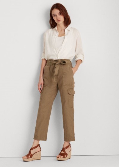 Ralph Lauren Cotton Twill Cargo Bukser Dame Danmark (YSJGB9326)